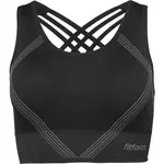 Fitforce GEMA Dámská bezešvá fitness podprsenka, černá, velikost
