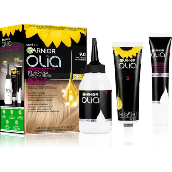 Garnier Olia Big Kit permanentní barva na vlasy odstín 9.0 Light Blond 1 ks
