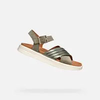 Šedé dámské sandály Geox Xand 2S - Dámské