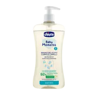 CHICCO Šampon jemný na vlasy a tělo s dávkovačem Baby Moments 92 % přírodních složek 500 ml