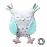 Babyono Plyšová hračka s chrastítkem Owl Sofia - růžová