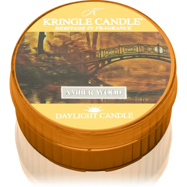 Kringle Candle Amber Wood čajová sviečka 42 g