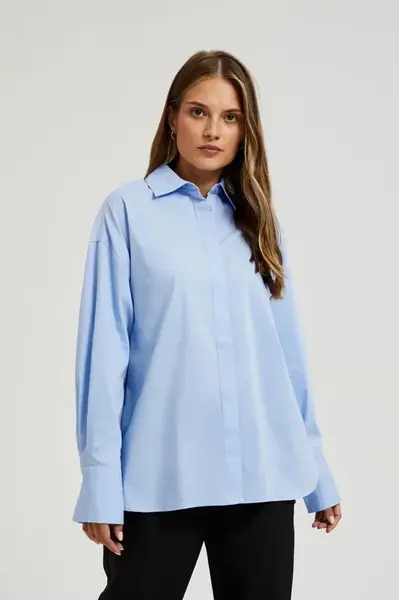 Marisse Women's Shirt L-Ko-4602 Blue