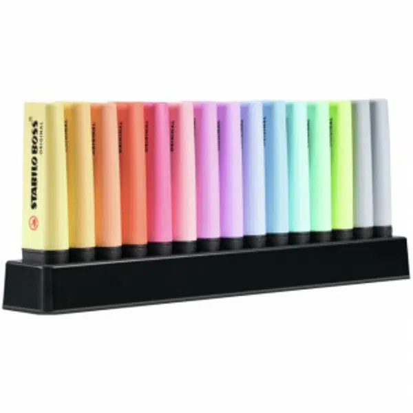 Zvýrazňovač STABILO BOSS ORIGINAL Pastel 15 ks