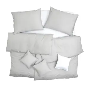 SCANquilt povlečení SATÉN PLUS světle šedá 140 x 200/70 x 90 cm