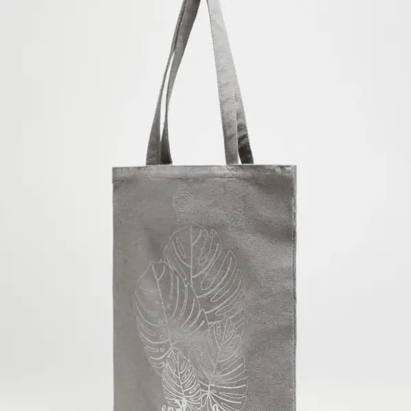 Marisse Gray Printed Shopper Bag