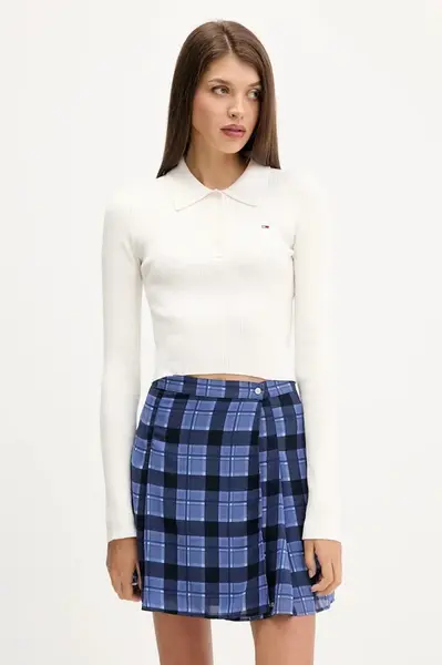 Svetr Tommy Jeans dámský, béžová barva, DW0DW21829