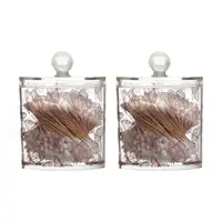 Vatové tyčinky v zásobníku Danielle Beauty Butterfly 250-pack průhledná barva