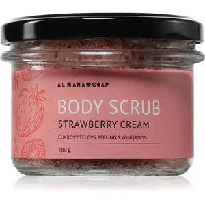Almara Soap Body Scrub cukrový tělový peeling na celulitidu s vůní Strawberry Cream 180 g
