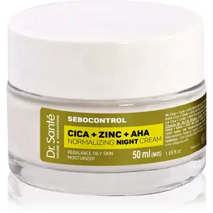 Dr. Santé Sebocontrol Cica + Zinc + AHA normalizační noční krém regulující činnost mazových žláz 50 ml