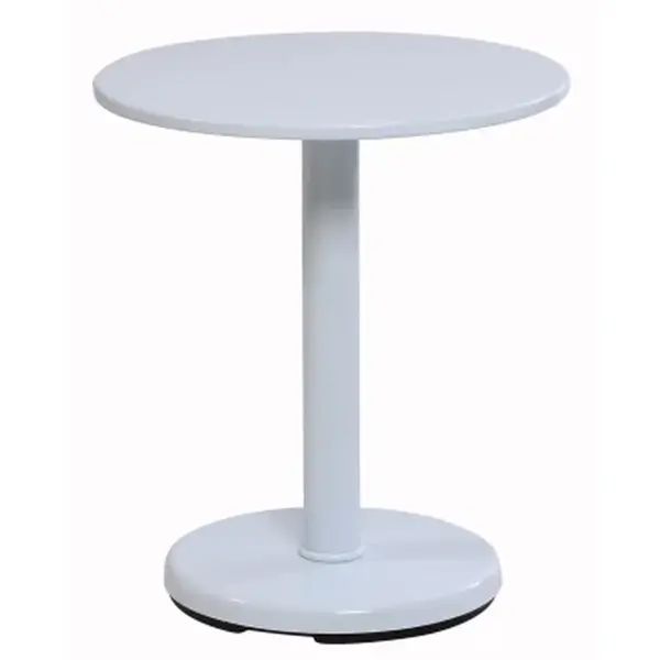 Kulatý odkládací stolek Henrik, 42 cm, leskle bílý