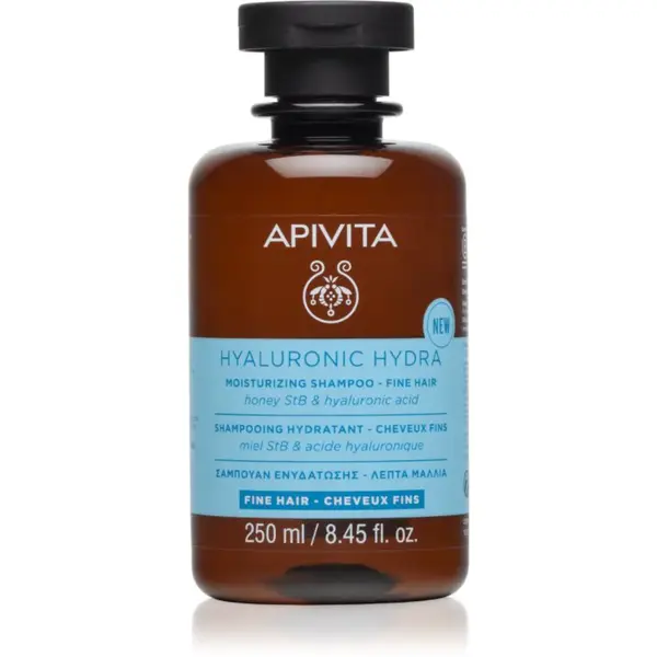 Apivita Hyaluronic Hydra Fine Hair Moisturizing Shampoo hydratačný šampón pre jemné vlasy 250 ml