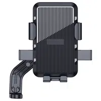 M6 Phone Holder for Electric Bikes / Motorcycles Suitable for 4.7-7.2 inch Phones - Rearview Mirror Type Black