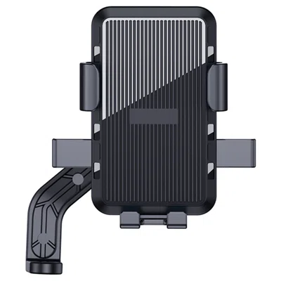 M6 Phone Holder for Electric Bikes / Motorcycles Suitable for 4.7-7.2 inch Phones - Rearview Mirror Type Black