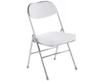 Skladacia stolička Liana, biela ekokoža%
