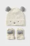 Dětská čepice a ponožky Mayoral Newborn béžová barva, 9933