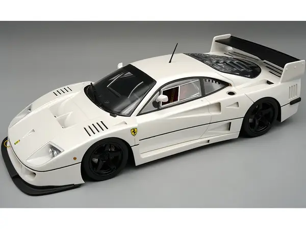 Ferrari F40 LM Pearl White Metallic with Black 5 Spoke Rims "Press Version" (1996) "Mythos Series" Limited Edition to 60 pieces Worldwide 1/18 Model