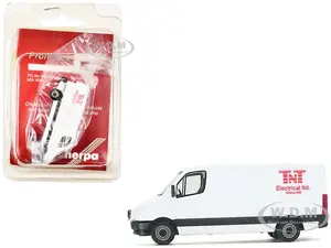 Mercedes-Benz Sprinter Van White "TNT Electrical Ltd." 1/87 (HO) Plastic Model Car by Promotex