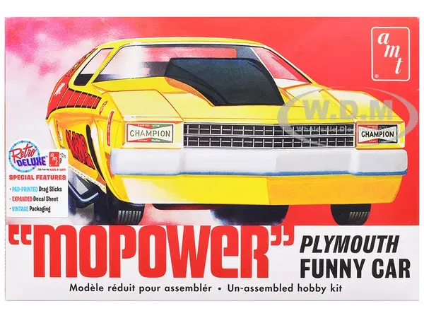 Skill 2 Model Kit Plymouth Funny Car "Mopower" 1/25 Scale Model by AMT