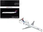 McDonnell Douglas MD-90 Commercial Aircraft "Delta Air Lines" (N910DN) White with Blue and Red Tail "Gemini 200" Series 1/200 Diecast Model Airplane