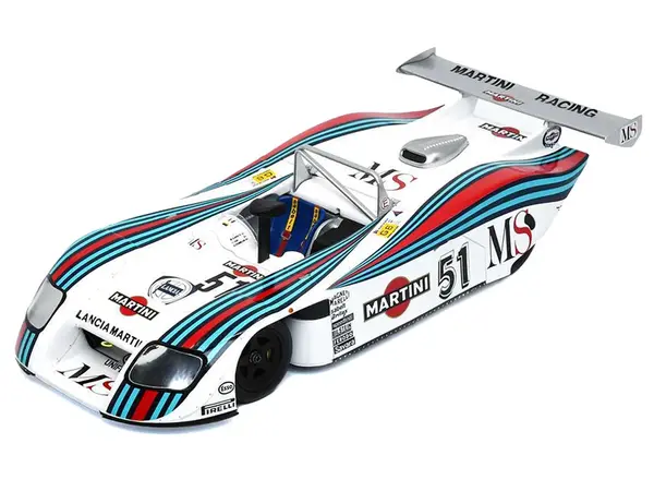 Lancia GR6 51 Michele Alboreto - Teo Fabi - Rolf Stommelen "Martini Racing" "24 Hours of Le Mans" (1982) with Acrylic Display Case 1/18 Model Car by