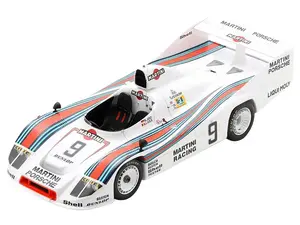 Porsche 908/80 9 Jacky Ickx - Reinhold Joest "Martini Racing" 2nd Place "24 Hours of Le Mans" (1980) with Acrylic Display Case 1/18 Model Car by Spar