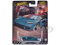 Lamborghini Countach LPI 800-4 Teal Metallic "Boulevard" Series Diecast Model Car by Hot Wheels