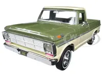 1969 Ford F-100 Pickup Truck Light Green and Cream 1/24 Diecast Model Car by Motormax