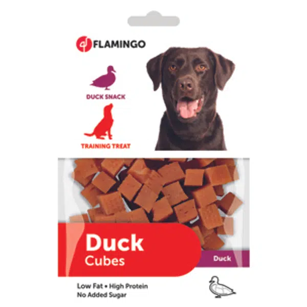 Flamingo Cubes Snack - s kačicou 85 g