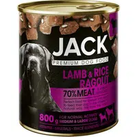 Jack psí guláš z konzervy - jahňacina a ryža 800 g