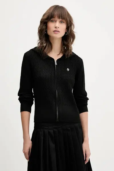 Kardigan s příměsí hedvábí Guess Jeans