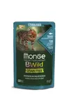 Monge BWild Grain Free Sterilised vlhké krmivo pro kočky - tuňák s krevetami a zeleninou 85 g