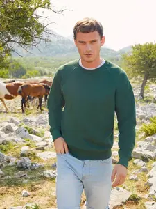 Biała bluza męska Raglan Sweat Fruit of the Loom
