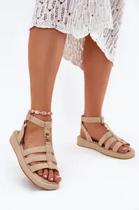 Boto Dámske Sandále Na Platforme S Zlatým Detailom Béžové Kartia