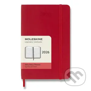 Moleskine – 12-mesačný denný diár 2026 - červený (malý, mäkká väzba)