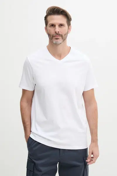 Bavlněné tričko Calvin Klein Jeans bílá barva, LV040HM298