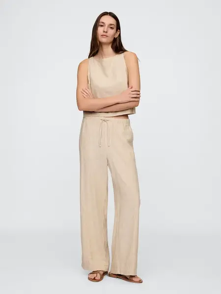 GAP Linen Trousers Wide - Women's