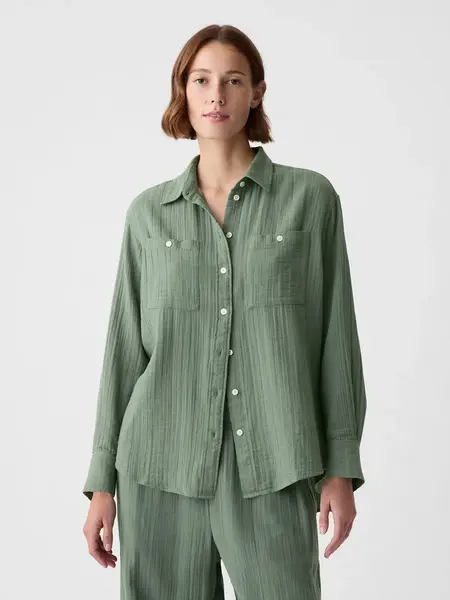 GAP Mušelínová košile oversize - Dámské