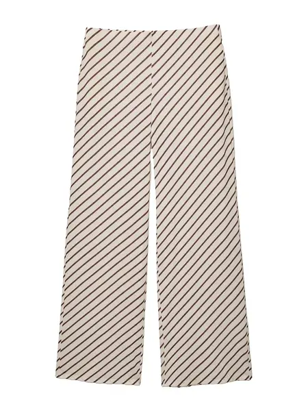 Pull&Bear Nohavice  hnedá / biela