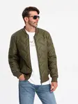 Ombre Men's embossed bomber jacket - olive