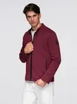 Ombre Men's structured fabric biker jacket