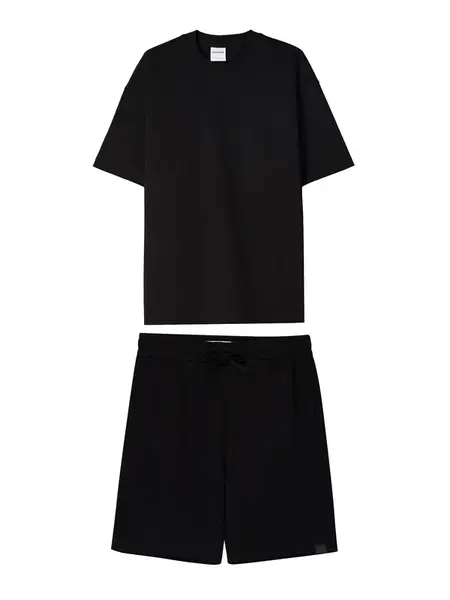 Bershka Tepláková súprava  čierna