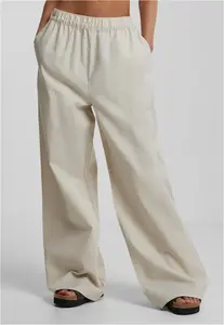 Women's wide-leg trousers - cream