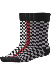 Check Socks 5-Pack blk/h.gray/wht