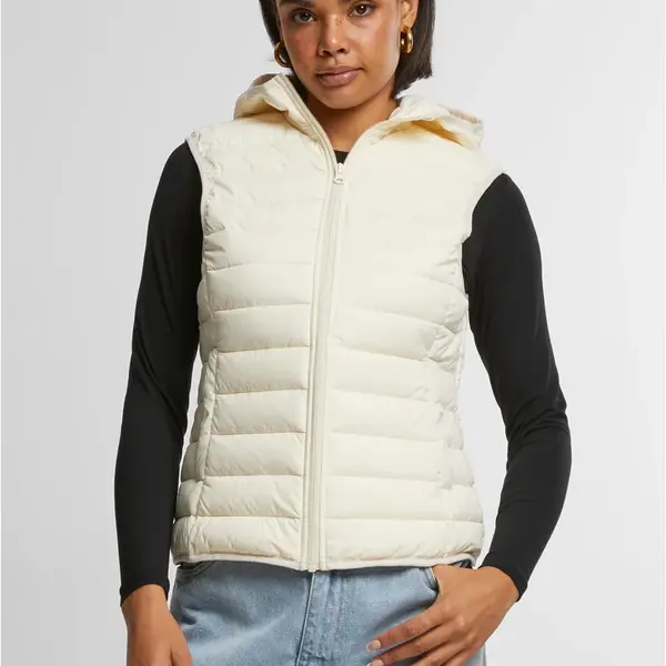 Women's ultra-light quilted vest cream