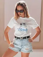 Dámske rifľové kraťasy s páskom SUMMERFLY