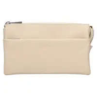 Menší kožená dámská crosbody kabelka Katana Valli - krémová