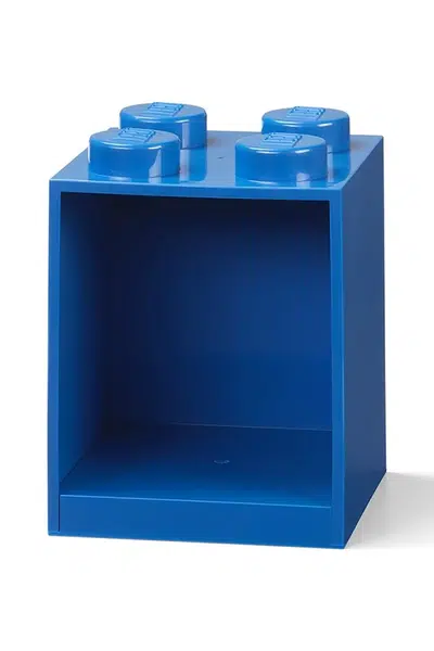 Nástěnná police Lego modrá barva