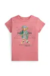 Tričko Polo Ralph Lauren růžová barva, 312971860001