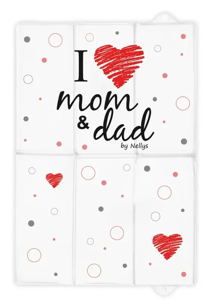 NELLYS Přebalovací podložka měkká I LOVE mom and dad